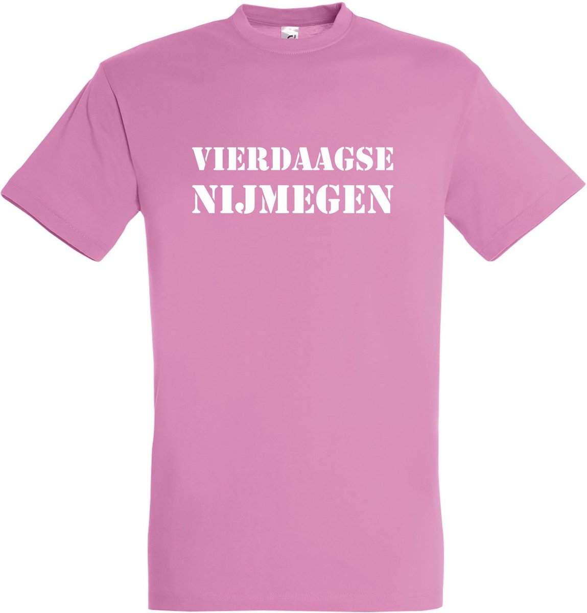 T-shirt Vierdaagse Nijmegen |Wandelvierdaagse | Vierdaagse Nijmegen | Roze woensdag | Roze | maat XL